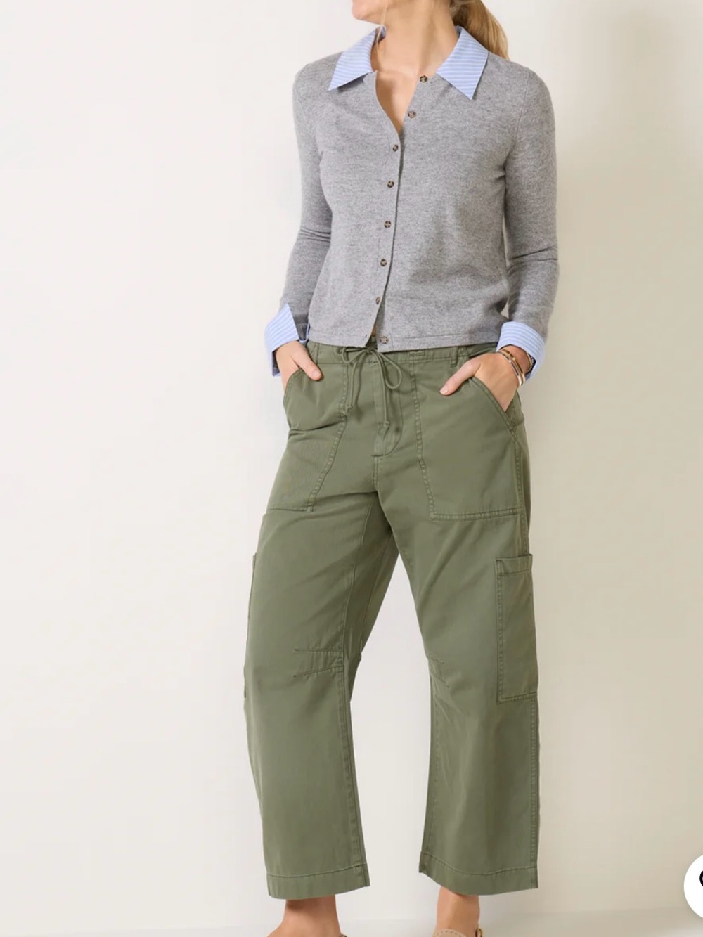 pistola Olive Green  Utility Crop Pants sold out everywhere!